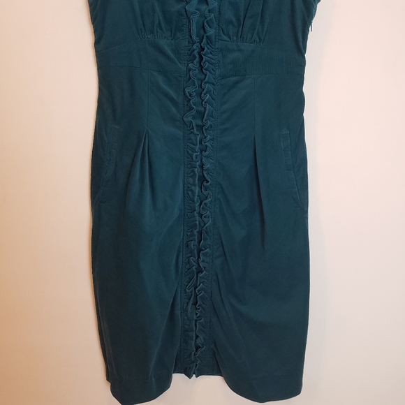 Maeve Teal Ruffle Dress w pockets Size 10 SOLD - Picture 6 of 9